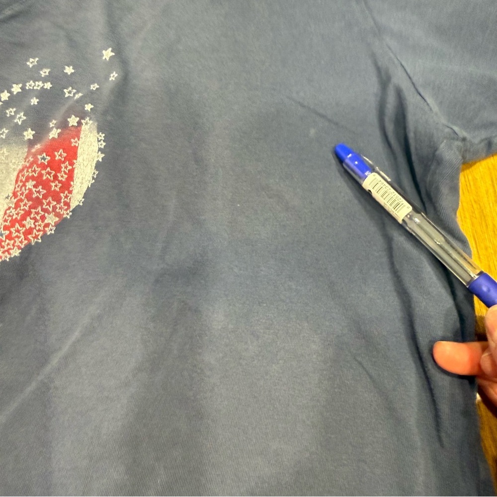 Life Is Good Gray/Blue Crusher Tee flawed - Picture 10 of 11